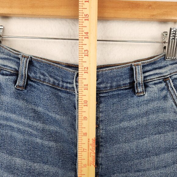 American Eagle Jeans Womens 10 Blue Mom Jean Button Fly Stretch High Rise Denim - Picture 4 of 13